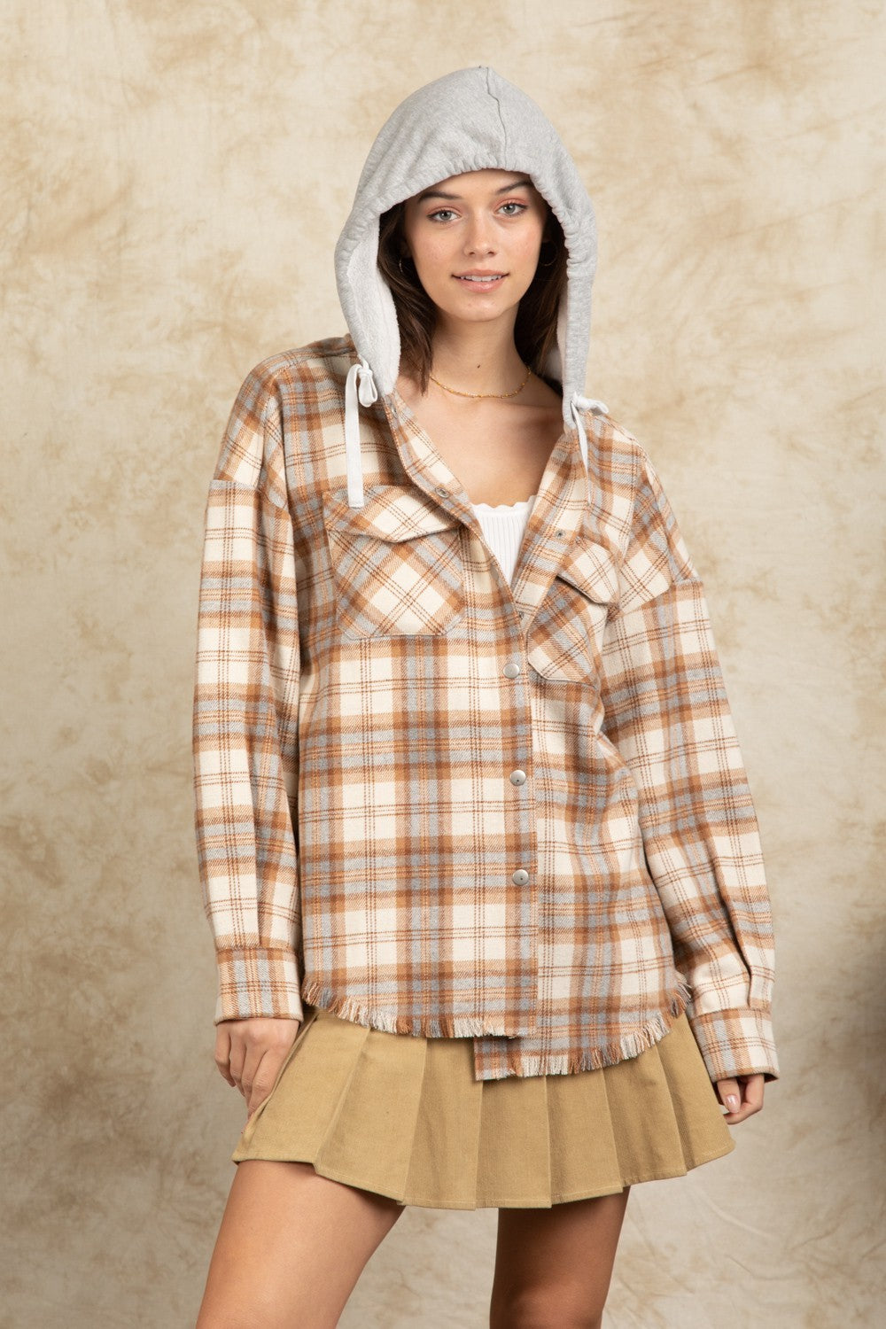 Karierter Hoodie