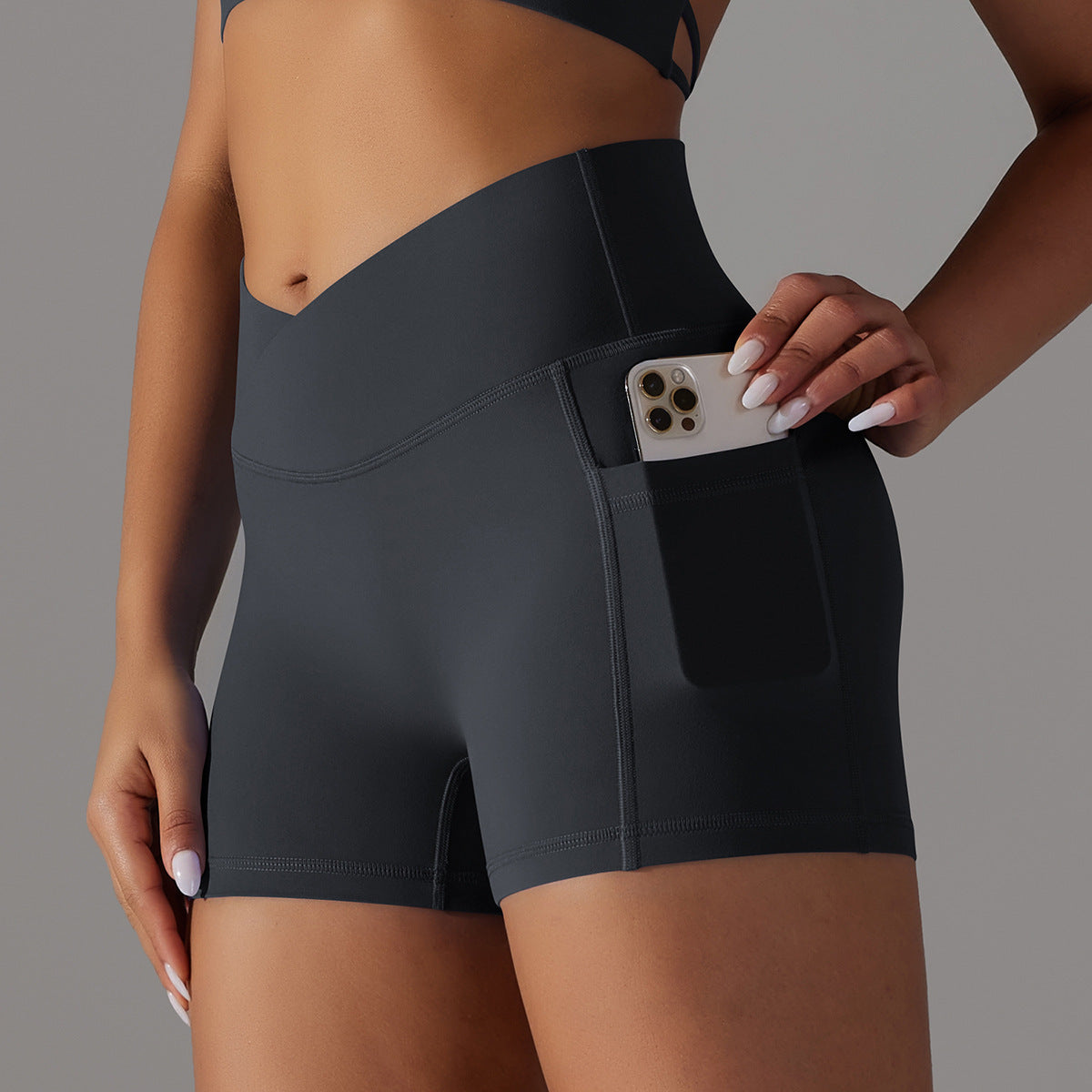 "YOGA" Gym Shorts