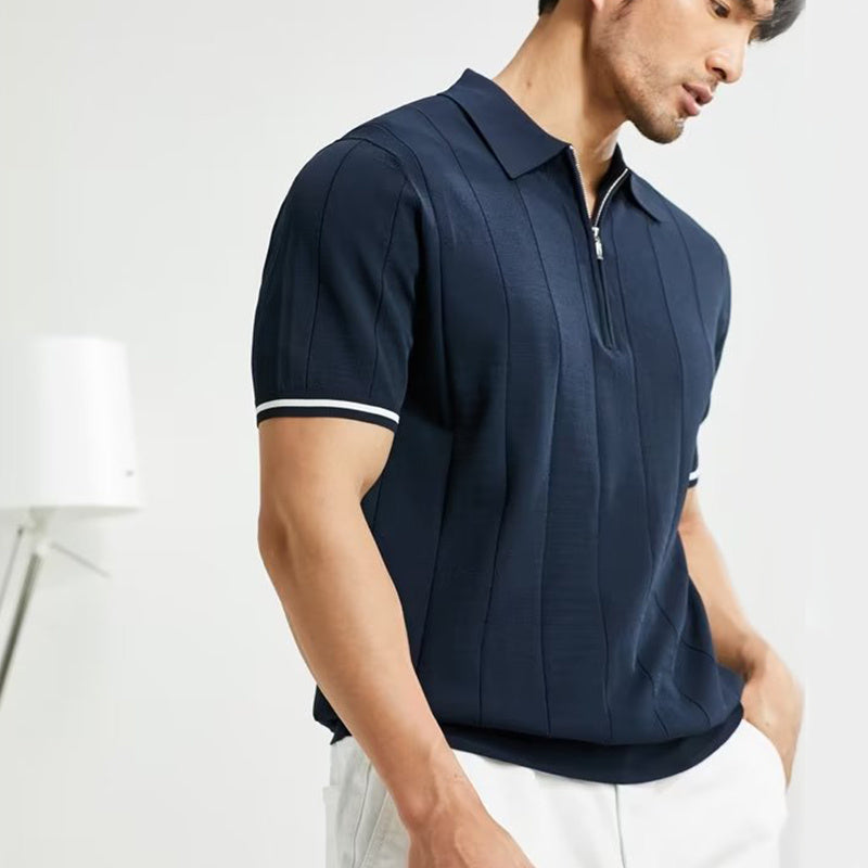 Zipper Polo Shirt
